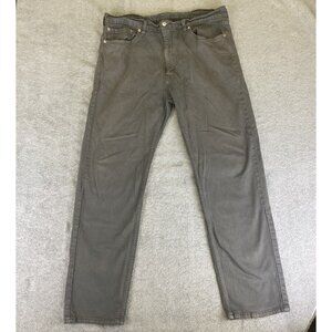 Levis Jeans 38x32 (Fits 38x31) Gray 505 Regular Straight Dark Wash Denim